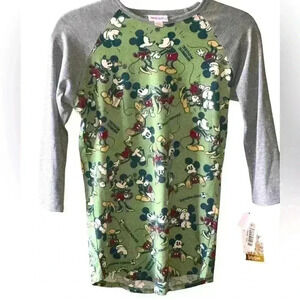 Lularoe XXS Disney‎ Mickey and Minnie Mouse Randy baseball style t shirt. NWT